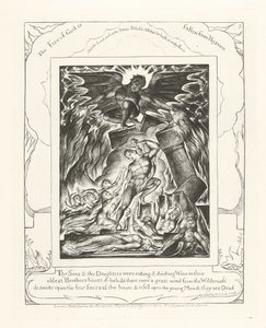 I tuoi figli e le tue figlie stavano mangiando e bevendo vino, 1825 da William Blake